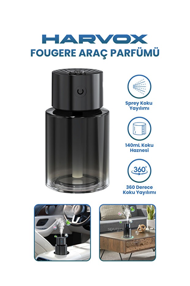 RGB Renkli Araç Parfümü 4 Farklı Mod Ortam ve Oda Hava Nemlendirici Aromaterapi