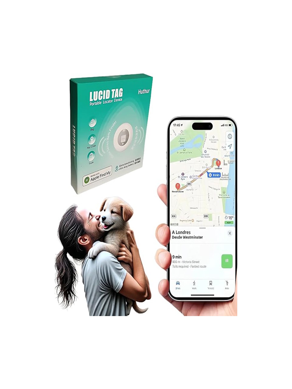 Lucid Tag Akıllı Takip Cihazı - Apple Find My Uyumlu
