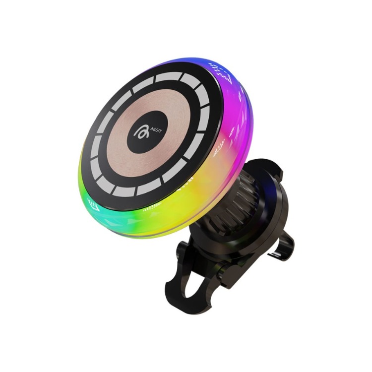 RGB Işıklı Manyetik Kablosuz Araç Şarj Cihazı