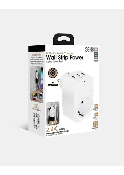 67W GAN 6in1 Masaüstü Şarj HUB ve Çoklu Priz