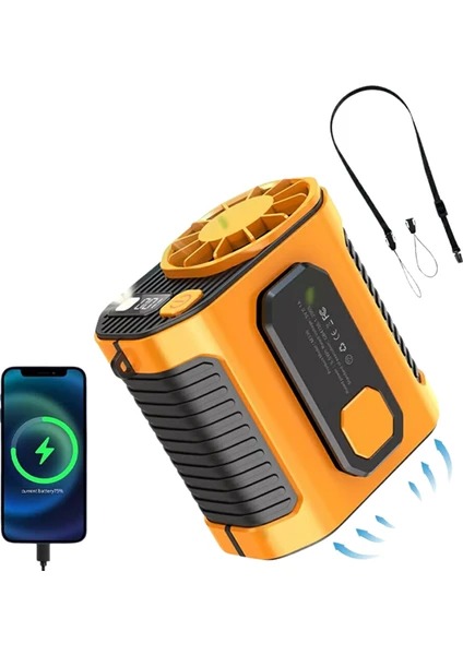 Turbo Mini Fan – Dijital Ekranlı, Sessiz & Şarjlı Serinlik!