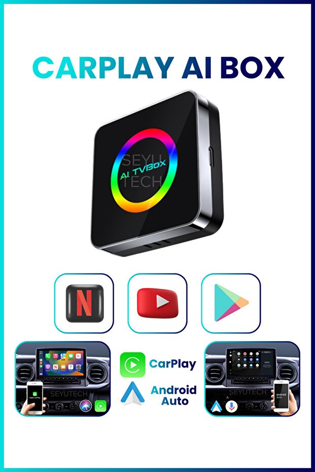 Multimedya Carplay Dönüştürücü Ios ve Android Uyumlu Kablosuz