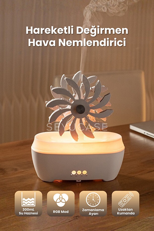 Hareketli Değirmen Hava Nemlendirici Aroma Difüzörü